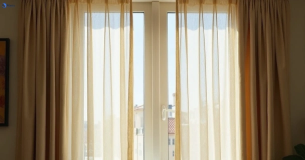 Dusty and dull curtains in kembla-grange-nsw before steam cleaning